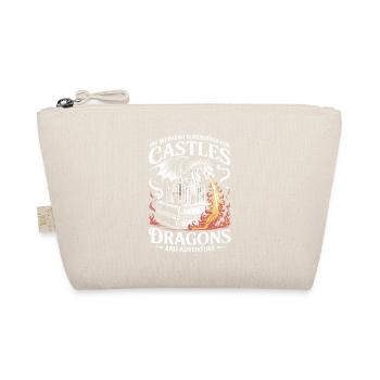 Novel, Fantasy, Reader, Dragon, Fairy Tale, Bookworm - Organic Pouch - nature - Front