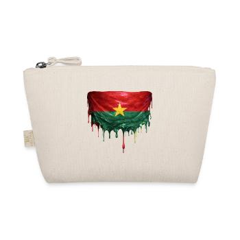 Burkina Faso Flag Drop Look - Organic Pouch - nature - Front