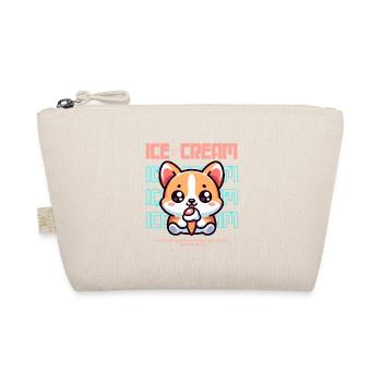 Niedlicher Eiscreme Welpe - Organic Pouch - nature - Front