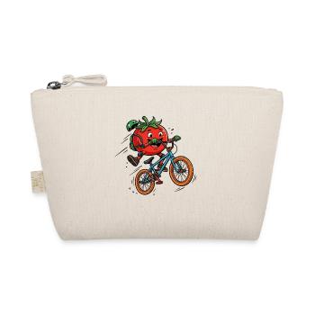 Lustige Tomate Auf Dem BMX Fahrrad Trick - Bio-Täschchen - Natur - Vorne