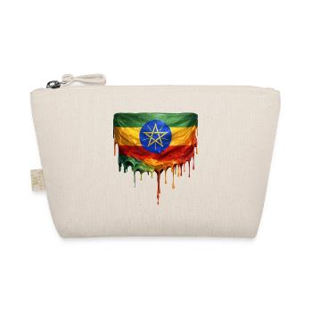 Ethiopia Flag in Drop Art - Organic Pouch - nature - Front