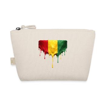 Guinea Flagge in Tropfenkunst - Bio-Täschchen - Natur - Vorne