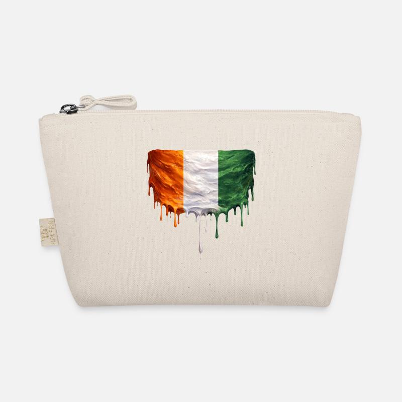 Ivory Coast Flag in Drop Art Organic Pouch