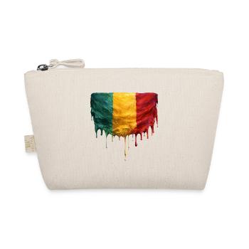 Mali Flagge in Tropfenkunst - Bio-Täschchen - Natur - Vorne