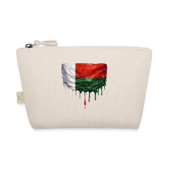 Madagascar Flagge in Tropfenkunst - Bio-Täschchen - Natur - Vorne