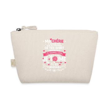 Ma Chérie Tee Je t'aime Formidable - Trousse biologique - nature - Devant