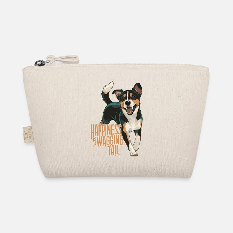 Happiness Is A Wagging Tail Dog Design Organic Pouch