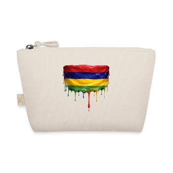 Mauritius Flag Drop Art - Organic Pouch - nature - Front