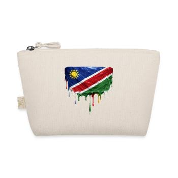 Namibia Flag Tropfenkunst - Bio-Täschchen - Natur - Vorne