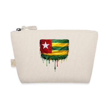 Togo Flagge Tropfenkunst - Bio-Täschchen - Natur - Vorne