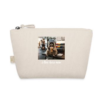 I Live Here Now Raccoon Gym Workout - Organic Pouch - nature - Front