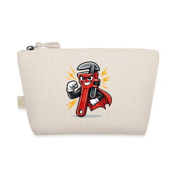Plumber wrench gift - Organic Pouch - nature - Front