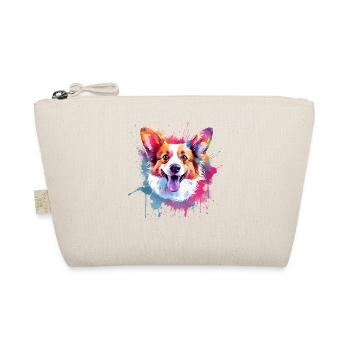 Pembroke Welsh Corgi Colorful Dog Splash Art - Organic Pouch - nature - Front