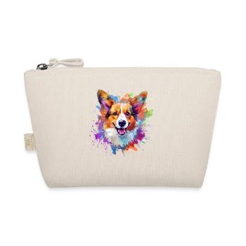 Colorful Pembroke Welsh Corgi Dog Splash Art - Organic Pouch - nature - Front
