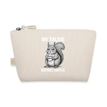 No conversation in front of coffee lover squirrel - Organic Pouch - nature - Front