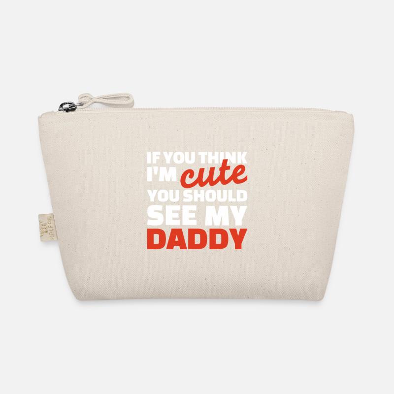Daddy Cute Bold Typography T-Shirt Bio-Täschchen