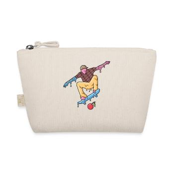 Skaten Eiscreme Skateboarder Skater Skateboard - Bio-Täschchen - Natur - Vorne