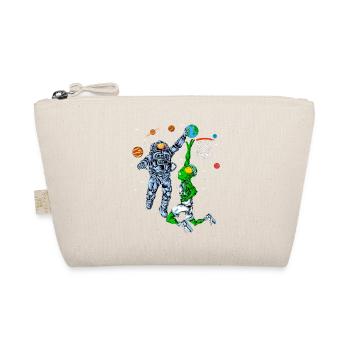 Astronaut Alien Basketballshirt - Bio-Täschchen - Natur - Vorne