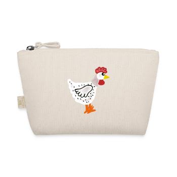 buntes Huhn Hühner  Henne Hennen - Bio-Täschchen - Natur - Vorne
