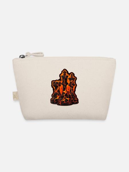 Chess Lava Pieces T-Shirt for Men Gift - Organic Pouch - nature - Front