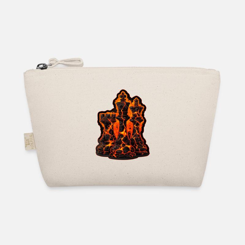 Chess Lava Pieces T-Shirt for Men Gift Organic Pouch