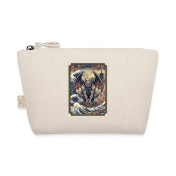 Gargoyle in Japanese wave style - Organic Pouch - nature - Front