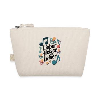 Lieber heiser als leiser - Spruch für Baby Musiker - Bio-Täschchen - Natur - Vorne