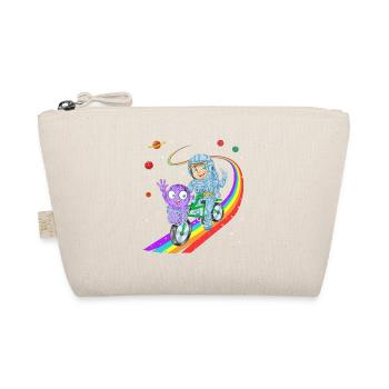 Junge fährt Fahrrad mit Alien-Hemd - Bio-Täschchen - Natur - Vorne