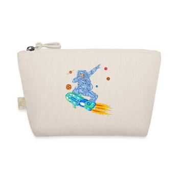 Astronaut Hoverboard Space Shirt - Organic Pouch - nature - Front