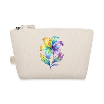 Regenbogen Lilie Aquarell - Bio-Täschchen - Natur - Vorne