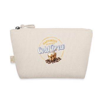 Cold Brew Vintage Coffee Design with Coffee Beans - Organic Pouch - nature - Front
