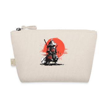 Fuchs-Samurai in Roter Sonnen-Rüstung - Bio-Täschchen - Natur - Vorne