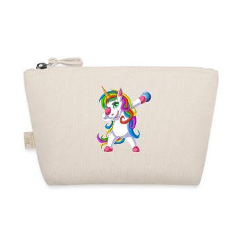 Einhorn-Bowling-lustiges Hemd - Bio-Täschchen - Natur - Vorne