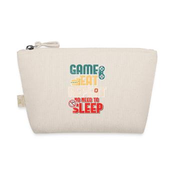 Game Eat Repeat No Sleep Gamer Quote - Organic Pouch - nature - Front