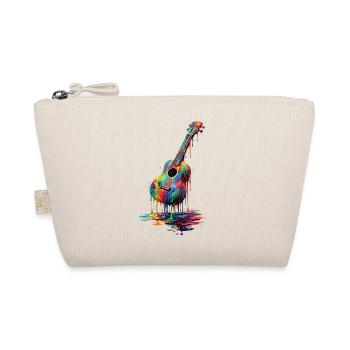 Ukulele with dripping paint - Organic Pouch - nature - Front