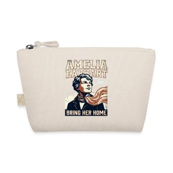Amelia Earhart – Bring Her Home - Organic Pouch - nature - Front