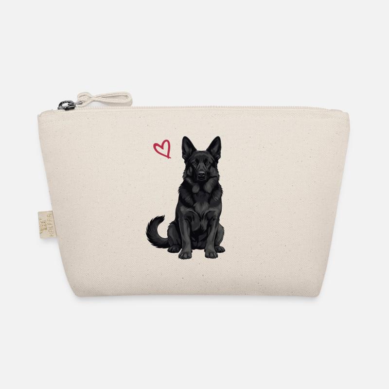 Schwarzer Deutscher Schäferhund Bio-Täschchen