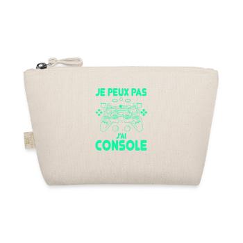 Je peux pas j’ai console humour gamer futuriste - Trousse biologique - nature - Devant