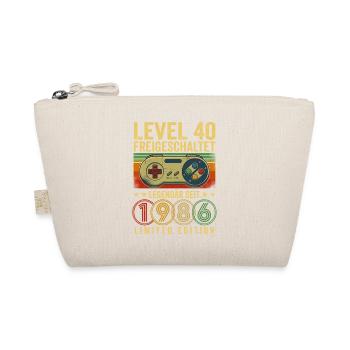 Level 40 Geburtstag Junge Gamer Mann Deko Jahrgang - Bio-Täschchen - Natur - Vorne