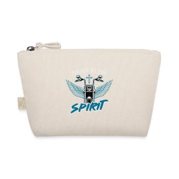 Driven by the Spirit Motorcycle Wings Design - Organic Pouch - nature - Front