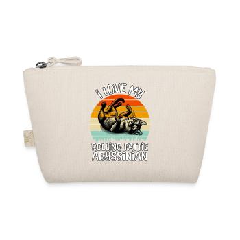 Funny Abyssinian Cat - Organic Pouch - nature - Front