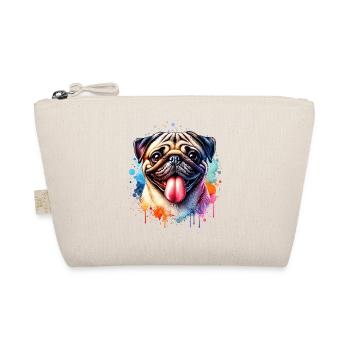 Mops Motiv - Bio-Täschchen - Natur - Vorne