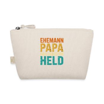 Husband Dad Grill Master Hero Father Retro BBQ - Organic Pouch - nature - Front