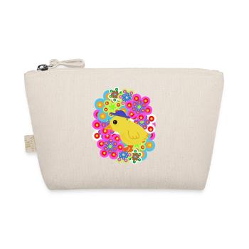 Retro Floral Chick Kids Child Chickens - Organic Pouch - nature - Front
