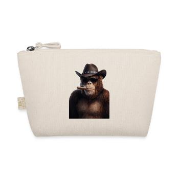 Cowboy-Gorilla mit Zigarre - Bio-Täschchen - Natur - Vorne