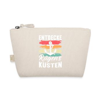 Insel Rügen ENTDECKE RÜGENS KÜSTEN Retro Lustig - Bio-Täschchen - Natur - Vorne