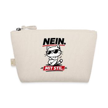 Coole Katze mit Stil lustig für Katzenfans - Bio-Täschchen - Natur - Vorne