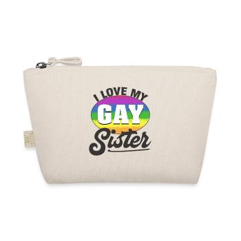 I Love My Gay Sister Pride Rainbow Design - Bio-Täschchen - Natur - Vorne