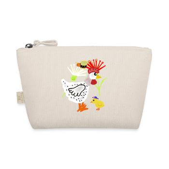 Chicken Chick Flowers Retro Kids Hen - Organic Pouch - nature - Front