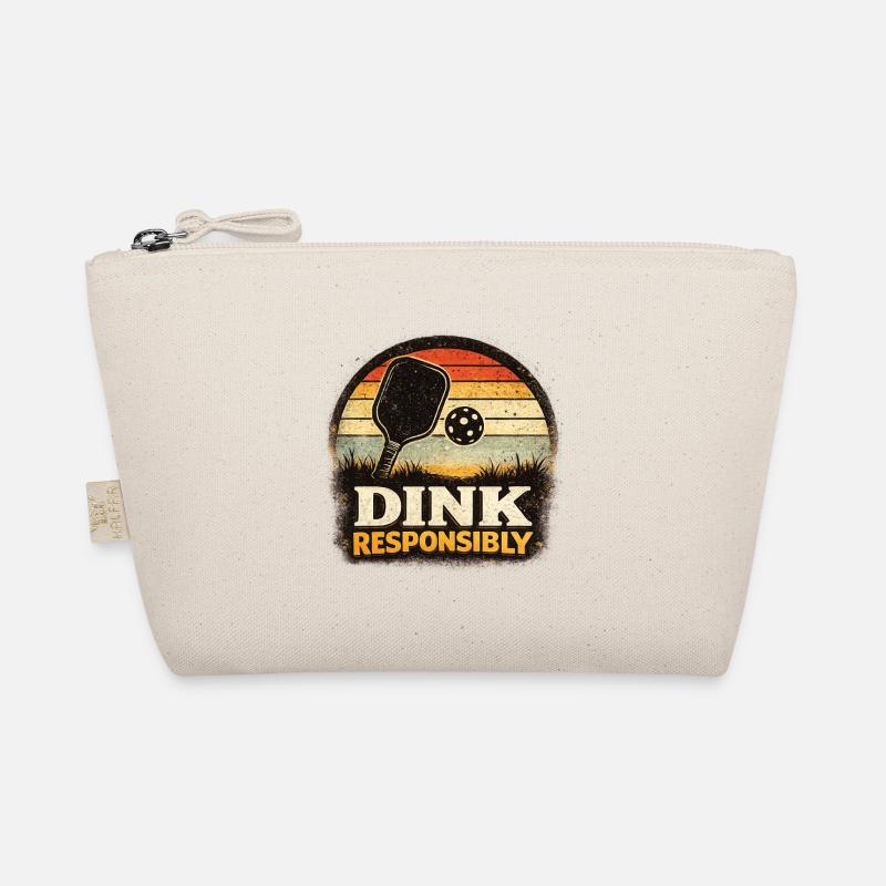 Dink Responsibly Retro Paddle Player Pickleball Bio-Täschchen